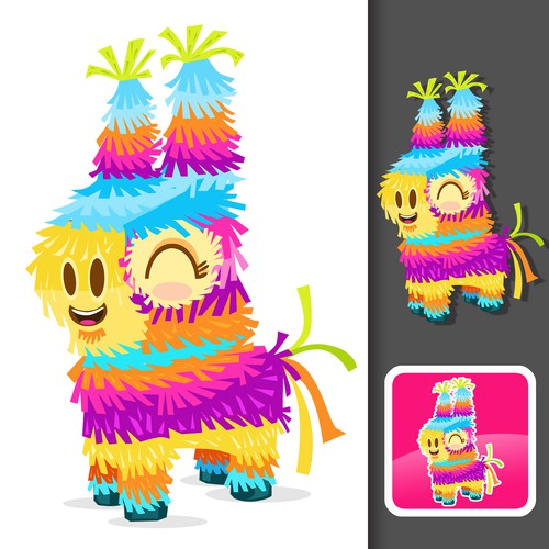 Adorable & Colorful Piñata Llama mascot! 🥳🎉🦙 Design by pupeelove