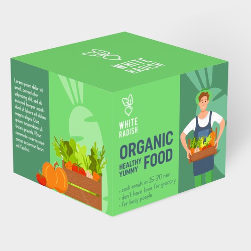 Design di WHITE RADISH-meal prep box di Radmilica