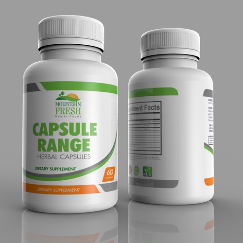 Capsule Bottle Label Design Design by SheKS