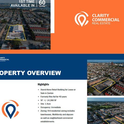 Logo + Brand Guide for Clarity Commercial Real Estate Design by Ronaldy
