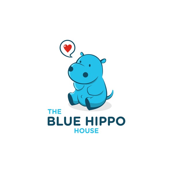 Design by mr.Lakone titled "A blue hippo... humor and creativity needed"