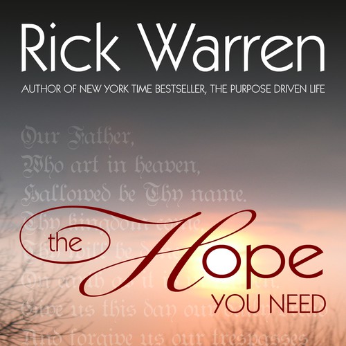 Design Rick Warren's New Book Cover Design by Elishka