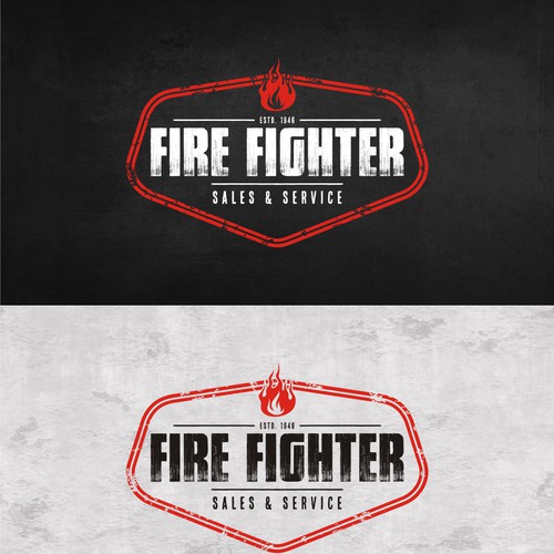 GUARANTEED: Create a bold imagery & font logo for Fire Fighter Sales & Service Design by Dirtymice