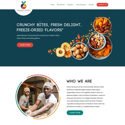 We need a web design for a freeze dried product factory in Kenya Design by Tanveer Apon