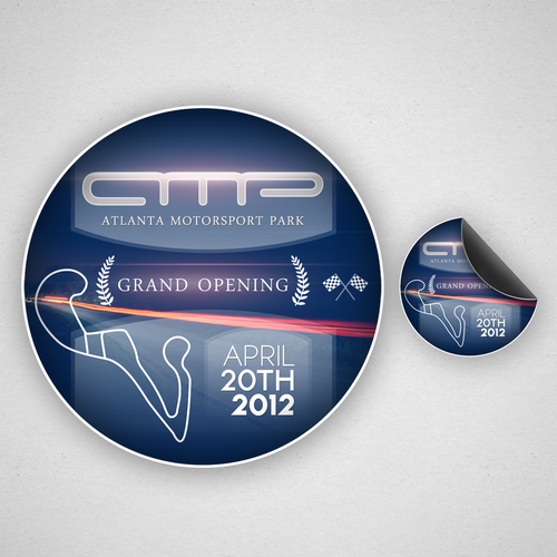 Decal sign for opening day at motorsports club track Design by ceruleansalt