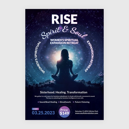 Spiritual Retreat Flyer Design by Destination Work