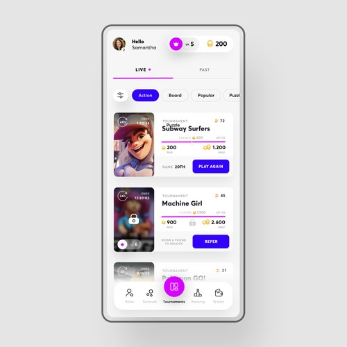 TORNO Contest: Designing the Ultimate Gaming App Home Screen Design by Minimal D