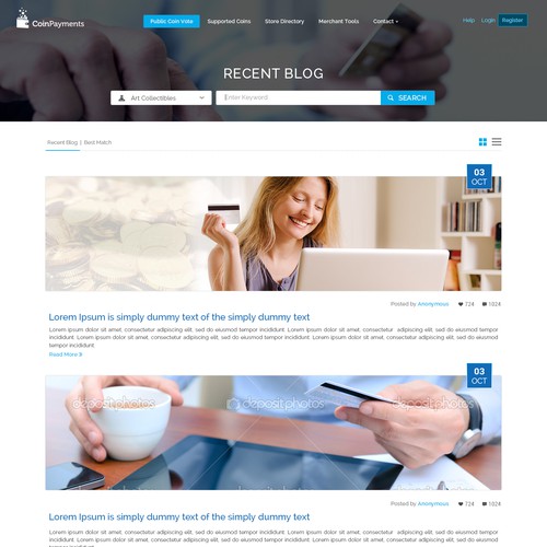 Coinpayments.net Bootstrap 3-Compatible Deisgn Contest Design by KashiArts