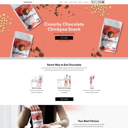 Create a modern website for Antithesis Foods, a food design company