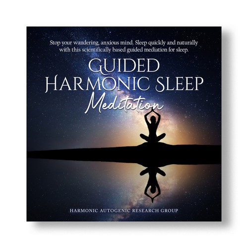 Design an abstract dark on dark sleep meditation book cover Design by The Cloud Digital