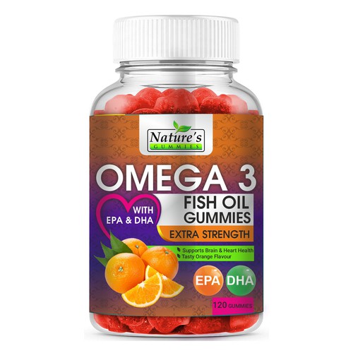 Tasty Omega 3 Fish Oil Gummies Design needed for Nature's Gummies-ontwerp door Hanisha P Patel