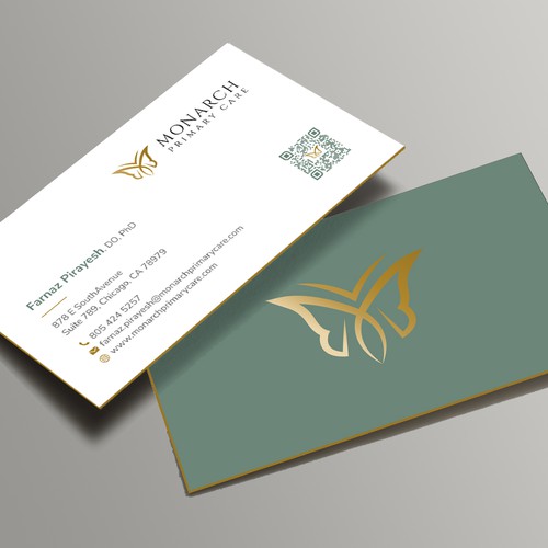 Design a classy, yet somewhat modern stunning, memorable business card for a medical clinic. No black! Please see colors Design by Xclusive16