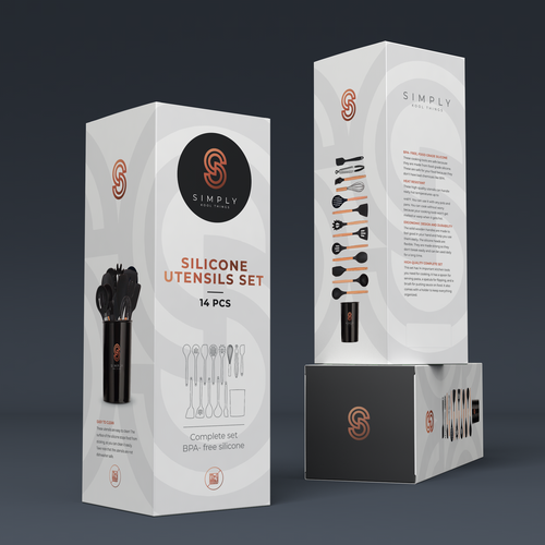 We need the best packaging for our Silicone Cooking Utensils Set Design by Han van Oss