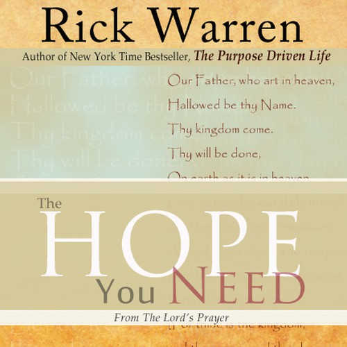 Design Rick Warren's New Book Cover Réalisé par TDH