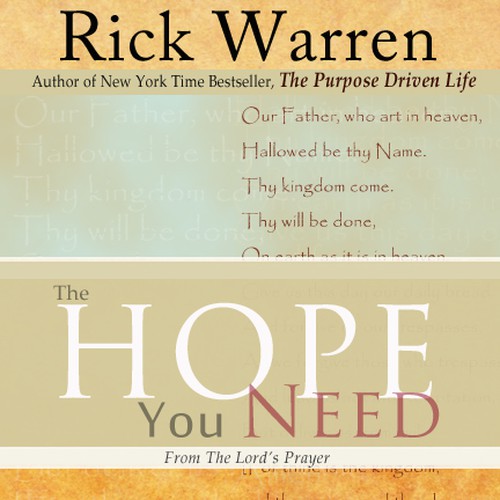 Design Rick Warren's New Book Cover Design réalisé par TDH