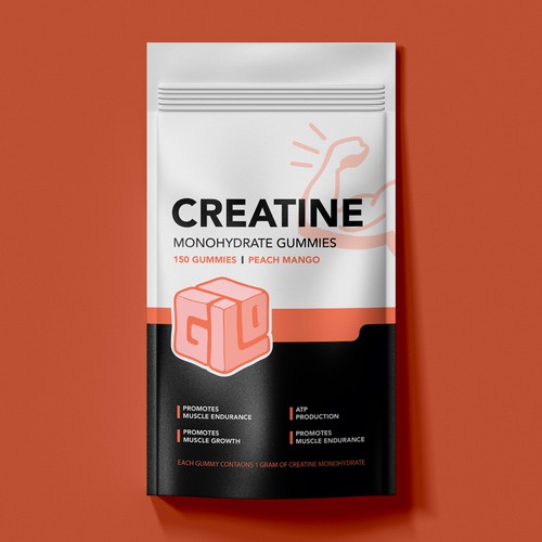 Bag Design for Creatine Monohydrate Gummy brand Design by MeDesign✦