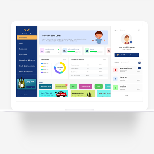 Design a user-centric Dashboard for Sales Reps Design by Mos Damerad