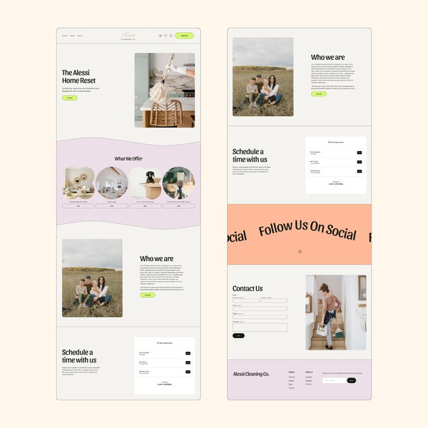 Fresh Squarespace Website Design + Build for Cleaning Company