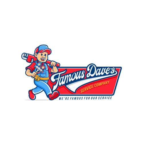 Famous Dave's Service Company Logo Design by VectorCrow87