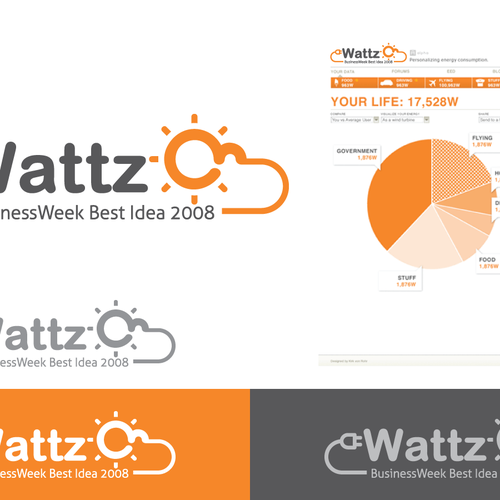 Help WattzOn (BusinessWeek Best Idea 2008) with a new logo Design by Born-J