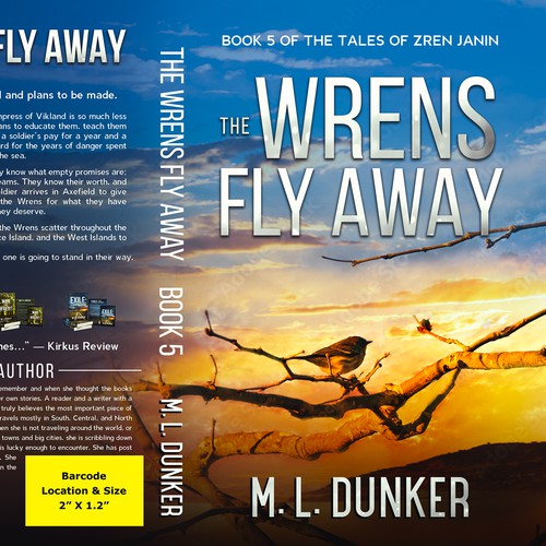 Cover Contest For A Fiction Series The Wrens Fly Away - Book 5 Design by Anastasia Brenych