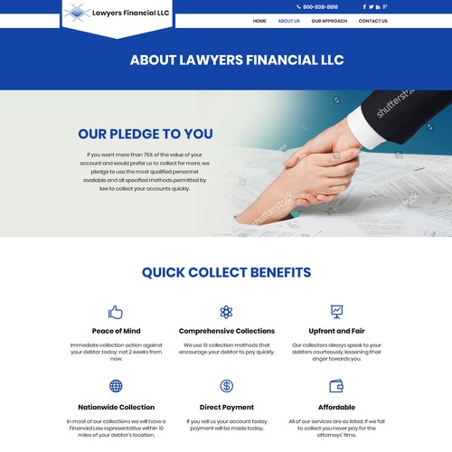 Debt Collection Website Design by Creative GS