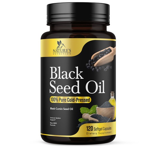 Natural Black Seed Oil Design Needed for Nature's Nutrition Design by UnderTheSea™