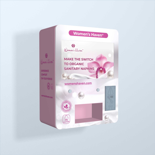 Vending Machine Signage for Feminine Product brand Design by Vitalia.m