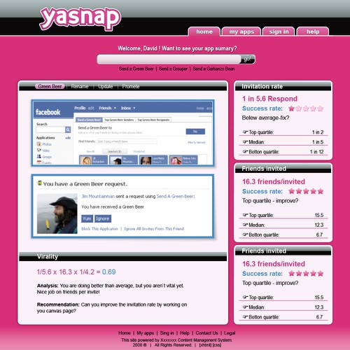 Social networking site needs 2 key pages デザイン by MHY
