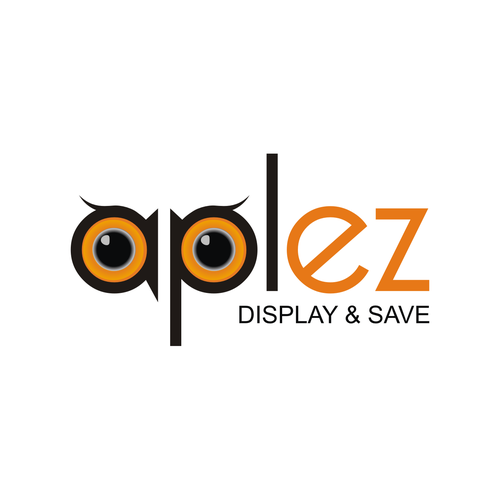 create a clean logo with the "ez" to illustrate the tagline "display & save Design by rajabejo