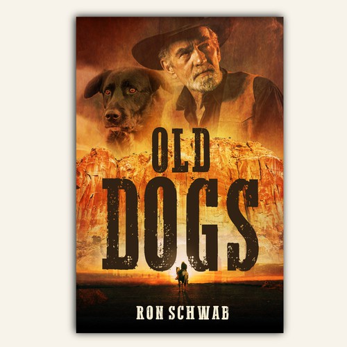 Book cover for Western novel, "Old Dogs" Design by Prodigy Ink Studio