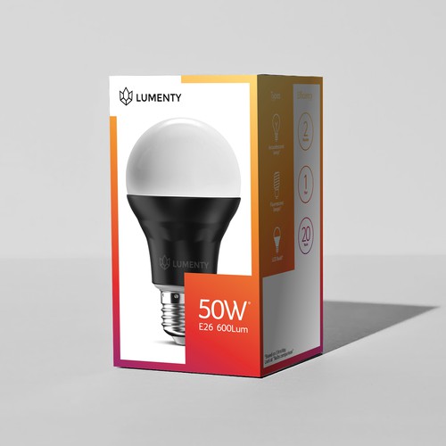 We need to create a sophisticated package for smart lamps. Design by Dimanist
