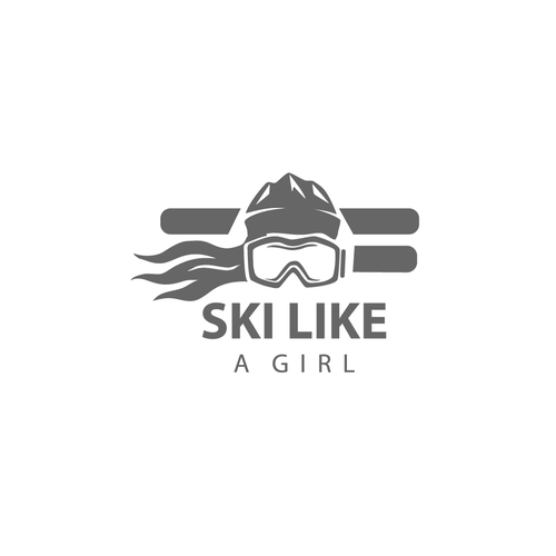 a classic yet fun logo for the fearless, confident, sporty, fun badass female skier full of spirit Ontwerp door PUJYE-O