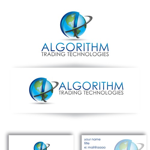 logo and business card for Algorithm Trading Technologies Design by eye_window