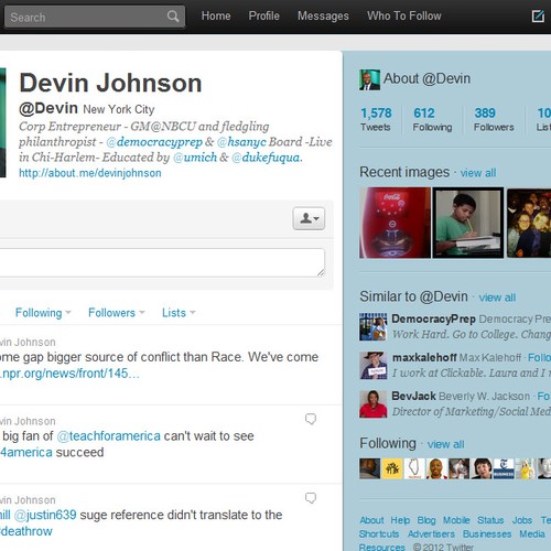 DJohnson needs a new twitter background デザイン by katieschwen