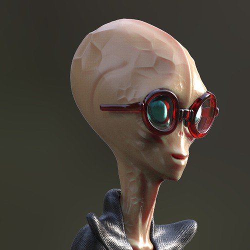Alien main character design for a movie Design by dxbdesign