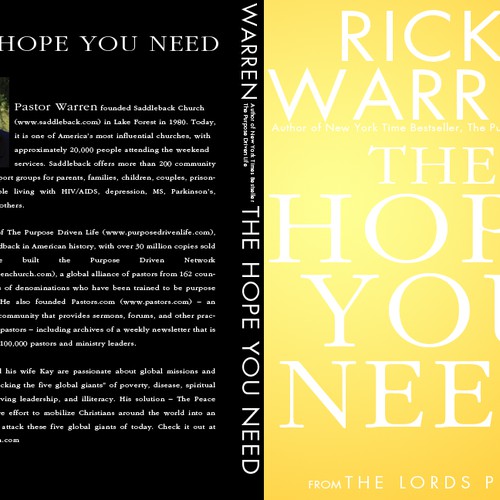 Design Rick Warren's New Book Cover Design by patrickgrady