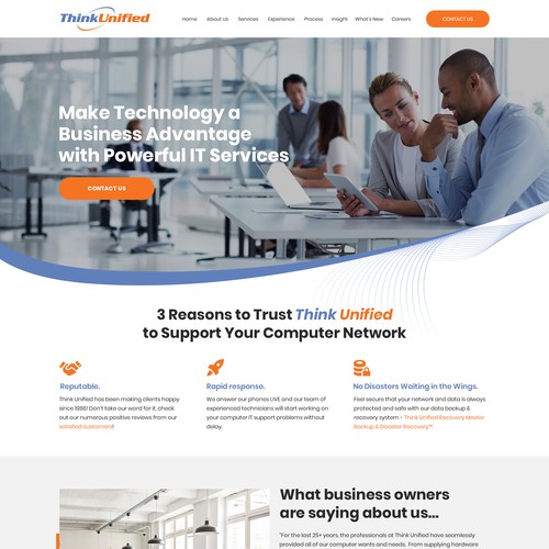An IT services provider needs a high-tech website to help their business grow Design by Slaviana