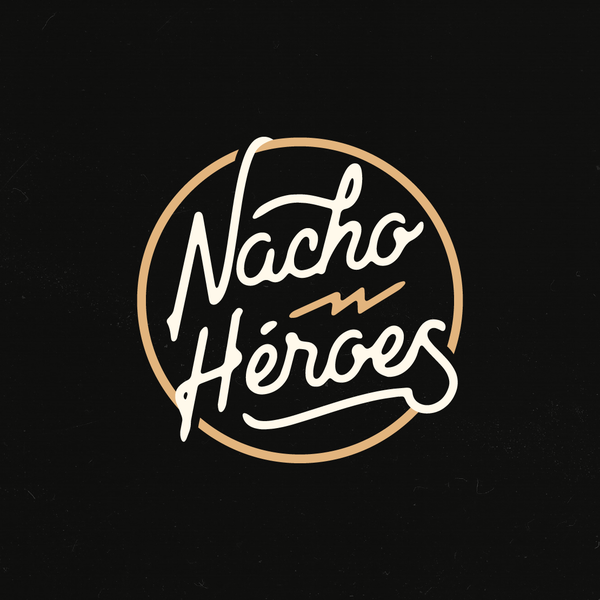 Hand lettering Logo For Nacho Heroes