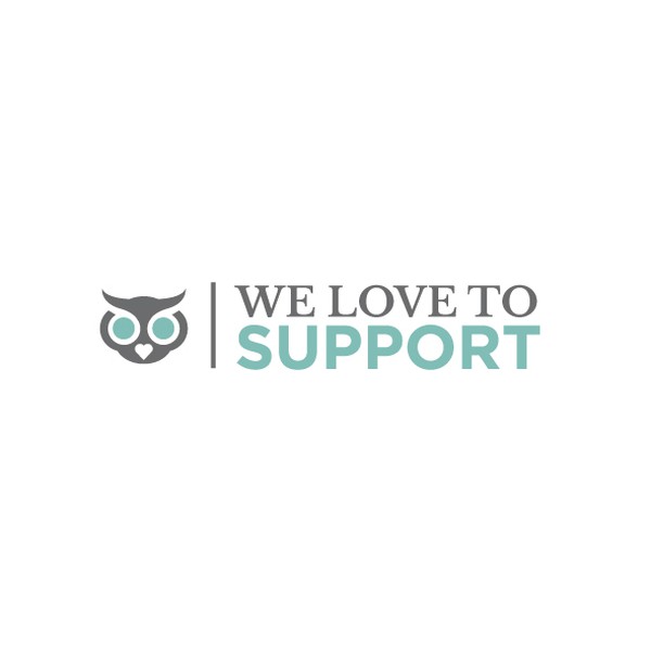Erstellt ein cooles Logo für "We love to support"