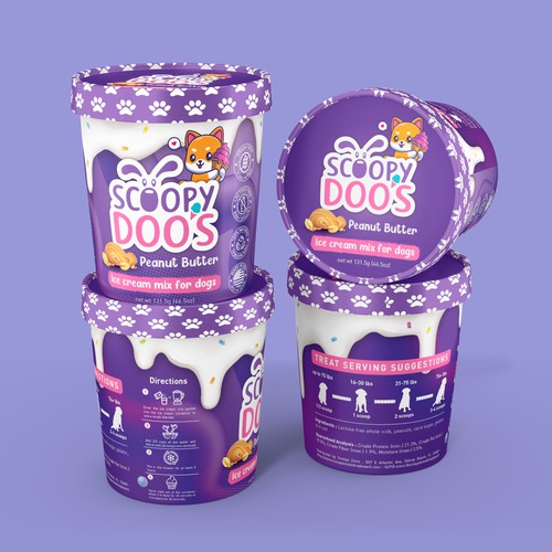 Dog Ice Cream Cup  Label Design por CUPEDIUM