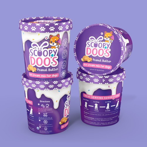 Designs | Dog Ice Cream Cup Label | Product packaging contest