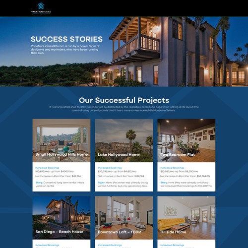 Success Stories page design Design by 99boys