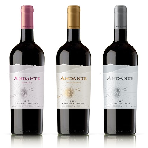 Wine label designer needed for Andante: award-winning, expertly curated wines from Chile Design by :-DiegoGuirao