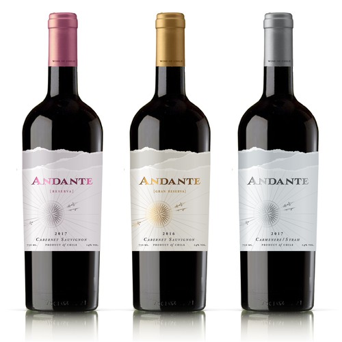 Wine label designer needed for Andante: award-winning, expertly curated wines from Chile Design by :DiegoGuirao