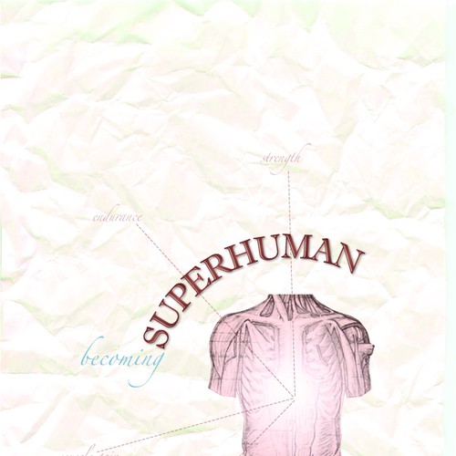"Becoming Superhuman" Book Cover Diseño de annadesign