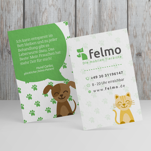 Cute business cards for modern veterinarian in berlin, Business card  contest