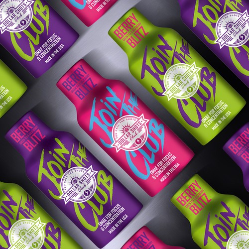 Create an eye-catching energy shot drink bottle design for the relaunch our eCommerce Supplement Shot Co.!! Design by Dimanist