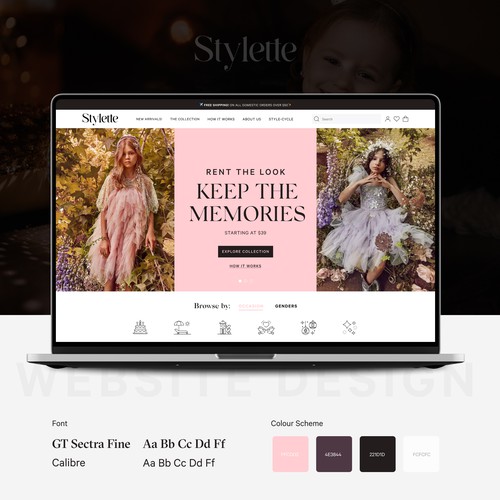 Needed: Cute Kids Clothing Site Redesign Design by CVKE