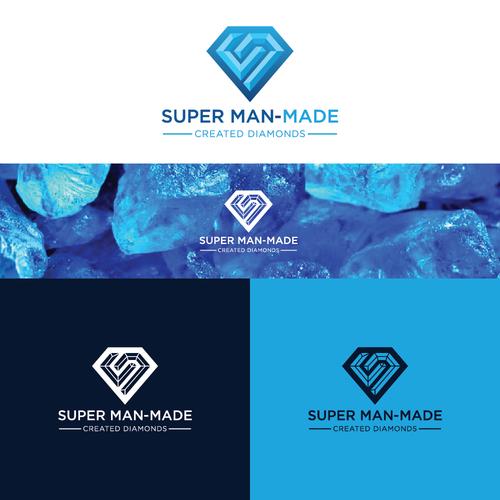 Strong & Simple design for our Super Man-Made Created Diamonds Design by ♛ clever studio ♛